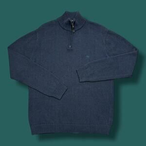 Rodd & Gunn Sweater Quarter Zip Australian Cotton Pullover Navy Blue XL
